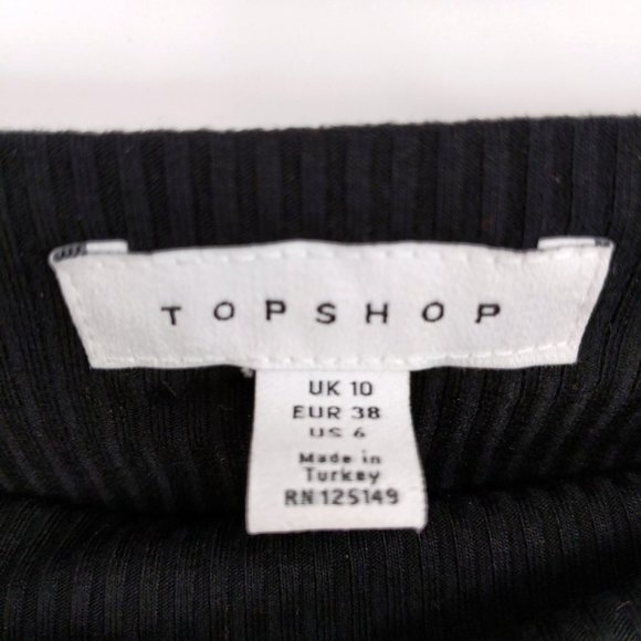 3 for $15 Topshop Black Ribbed Tube Top - Picture 3 of 5